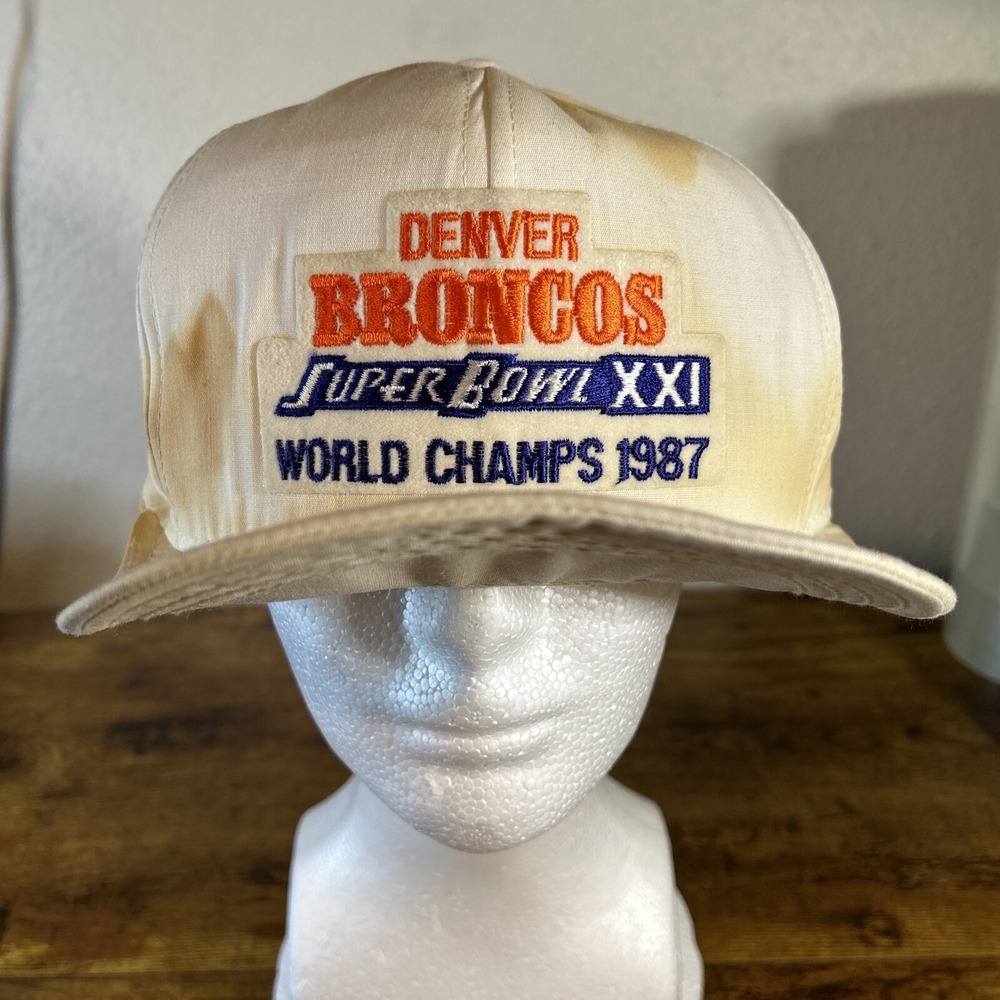 Vintage Denver Broncos Super Bowl XXI Hat Cap Snapback Should NOT Exist See Desc